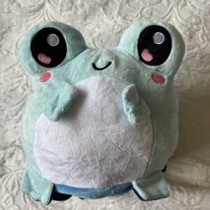 Tee Turtle Reversible Plush Frog Toy - Blue and White